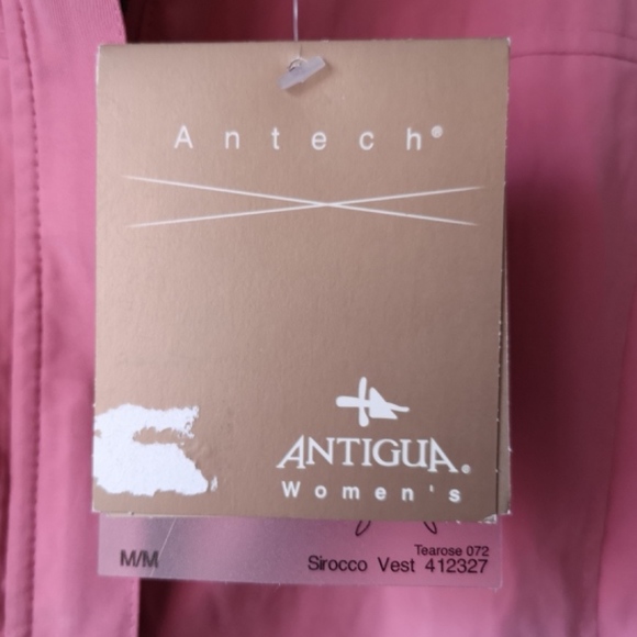 Antigua Antech (NWT w/small flaw) Pink Vest Medium - Picture 3 of 6
